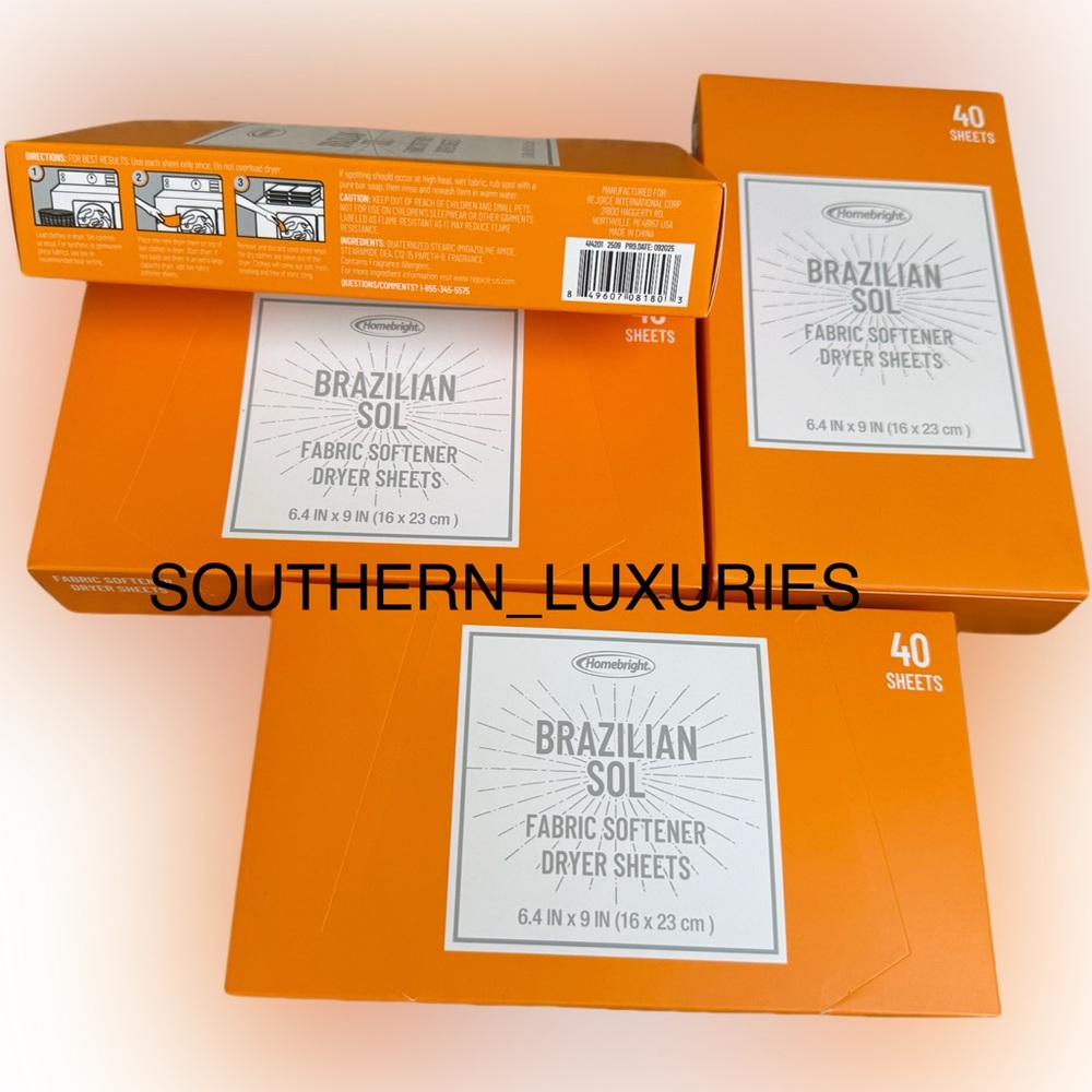 Brazilian Sol Dryer Sheets 4 Boxes NEW | 160 Ct Laundry